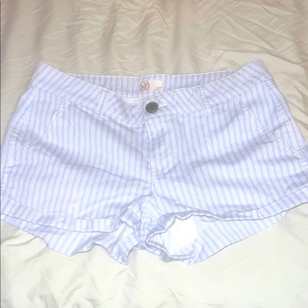 Striped Blue Women's Shorts
